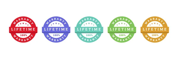 Lifetime Warranty Badge Design Vector Illustration — Stockvektor