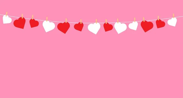  Sevgililer Günü illüstrasyonu. Kalpli vektör illüstrasyonu.