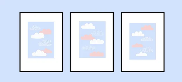  Soyut modern el minimalist poster çizer