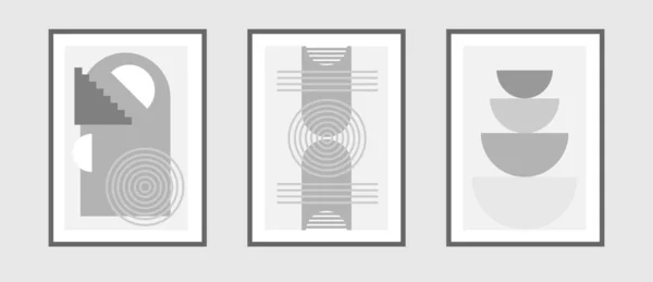  Soyut estetik minimalist sanatsal el kompozisyonu seti