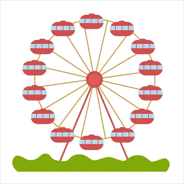  Dönme dolap. Lunapark. vektör illüstrasyonu