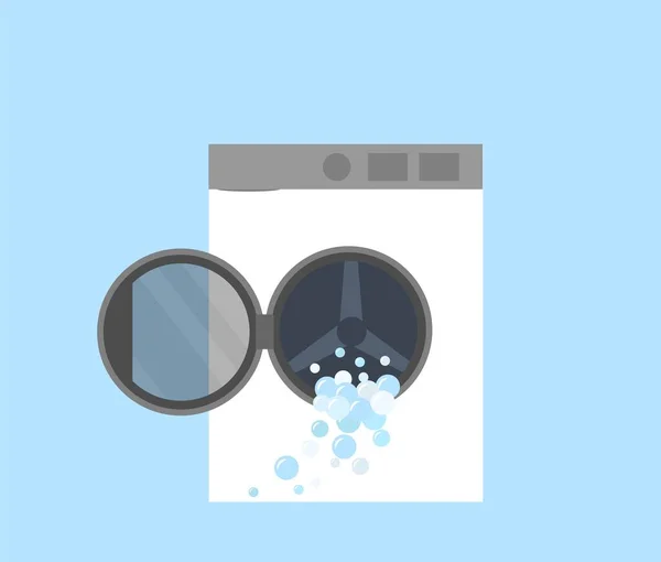Máquina Lavar Automática Isolada Ilustração Vetorial —  Vetores de Stock
