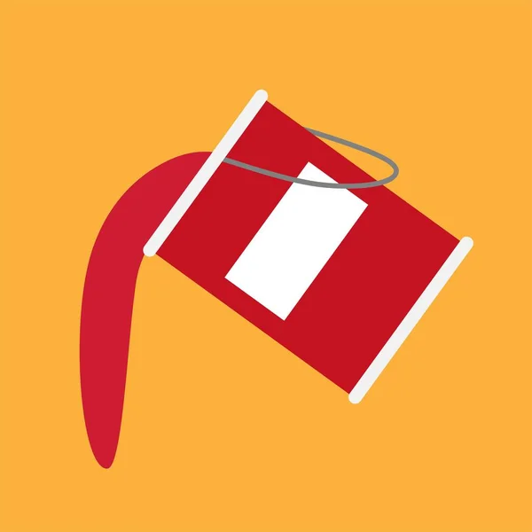  Kırmızı boyalı kova. Vektör illüstrasyonu