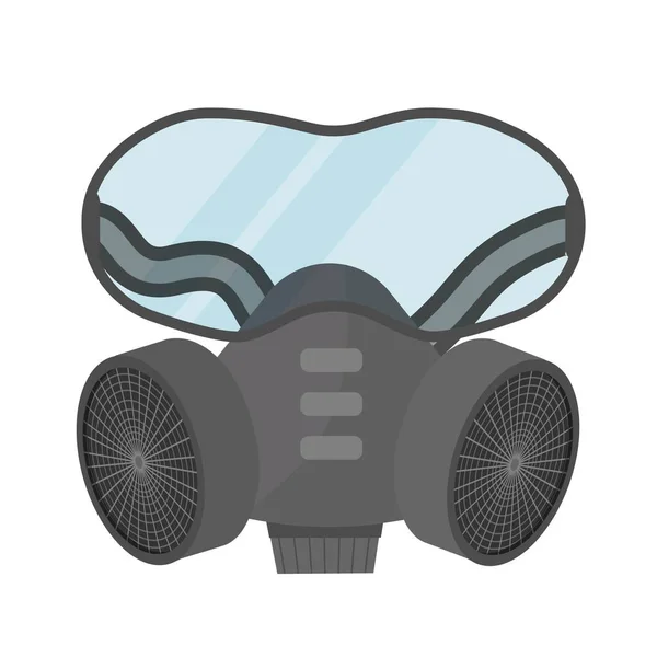  Koruyucu gaz maskesi. Vektör illüstrasyonu