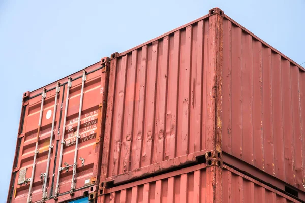 Containers box from Cargo freight ship