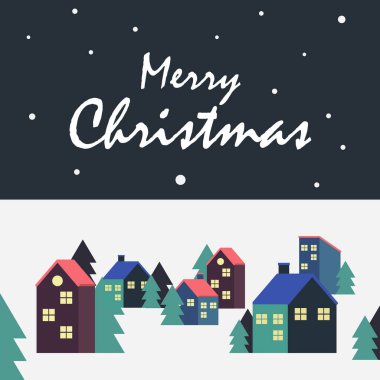 Mutlu noel afişleri ve noel karikatürü çizimleri. Arkaplan, tebrik kartı, kartpostal ve satış afişi için sancak vektör illüstrasyonu.