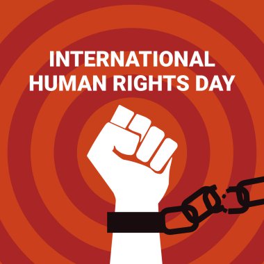 İnsan Hakları Günü. 10 Aralık. Tatil konsepti. Arkaplan, afiş, kart ve poster şablonu.