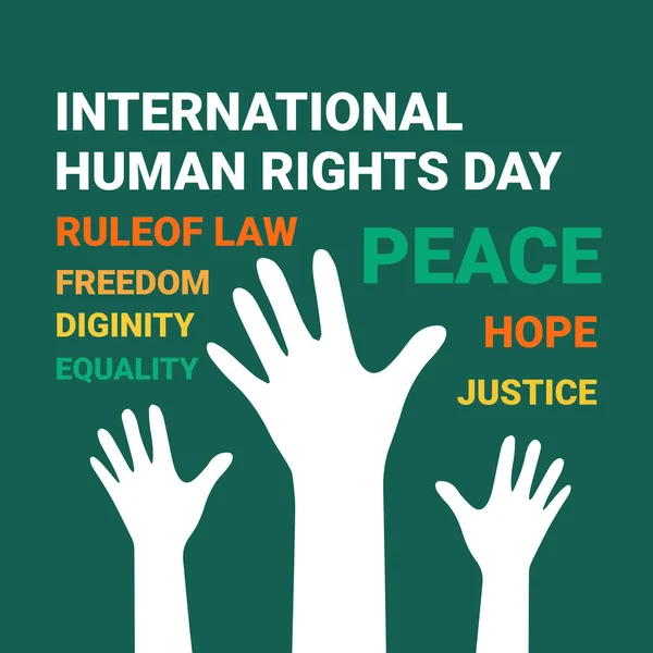 Ημέρα Ανθρωπίνων Δικαιωμάτων Δεκεμβρίου Σχέδιο Διακοπών Πρότυπο Φόντου Banner Κάρτας — Διανυσματικό Αρχείο