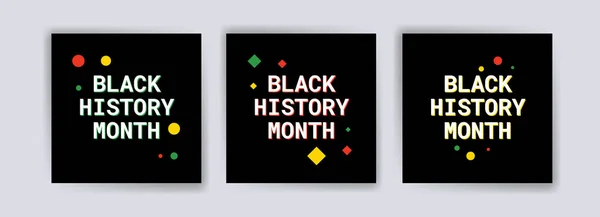 Συλλογή Από Δημοσιεύσεις Κοινωνικά Δίκτυα Του Μήνα Μαύρης Ιστορίας Γιορτάζοντας — Διανυσματικό Αρχείο