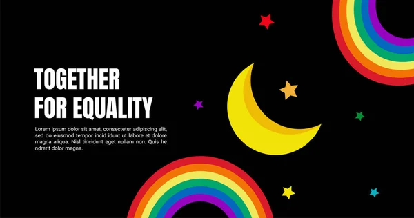Pride Day Banner Colorful Rainbow Banner Lgbt Community Event Vector — Διανυσματικό Αρχείο