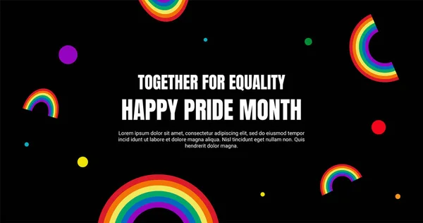 Pride Day Banner Colorful Rainbow Banner Lgbt Community Event Vector — Διανυσματικό Αρχείο