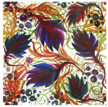 Kova renkli yapraklar sanat dekoru