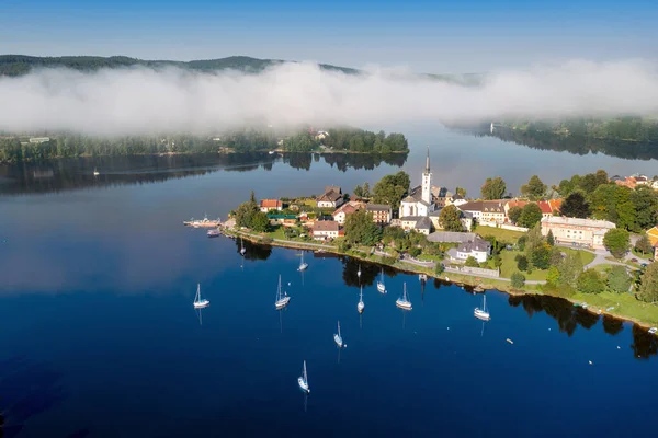 Città Frymburk Lago Lipno Boemia Meridionale Repubblica Ceca — Foto Stock