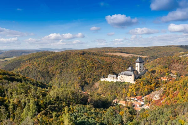 Castillo Real Gótico Karlstejn Cerca Praga Bohemia Central República Checa — Foto de Stock