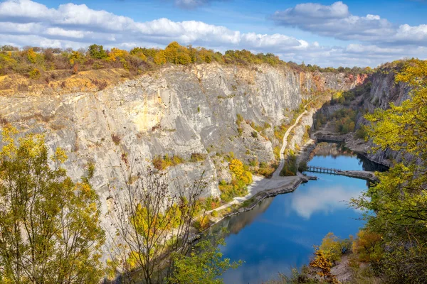 Groot Amerika Velka Amerika Steengroeve Tsjechië Karst Midden Boheemse Regio — Stockfoto