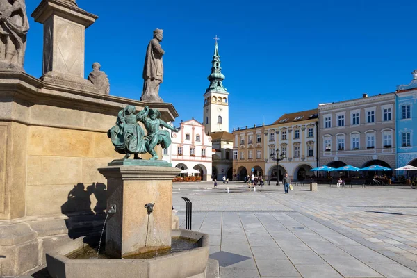 Masaryk Square Novy Jicin Town Moravia República Checa — Fotografia de Stock