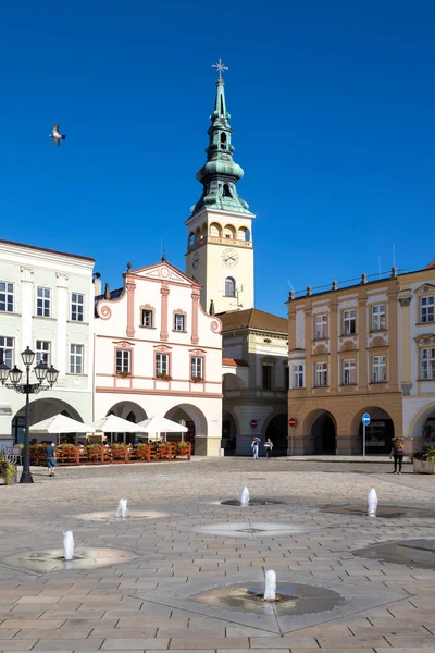 Masaryk Square Novy Jicin Town Moravia República Checa — Fotografia de Stock