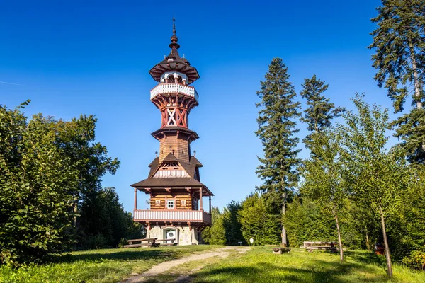 Dusan Jurkovic Watchtower Roznov Pod Radhostem Town Beskydy Mountain Czech —  Fotos de Stock