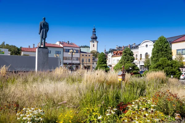 Masarykplein Roznov Pod Radhostem Stad Moravië Tsjechië — Stockfoto