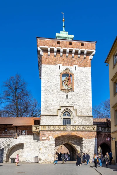 Florian Gate Old Town Krakow Unesco Poland — Stock Photo, Image