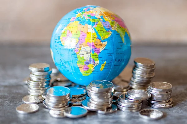 Économie Tchèque Finance Banque Petit Globe Comme Symbole Commerce International — Photo