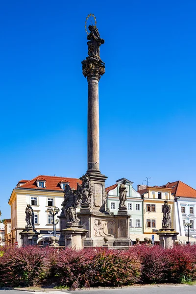 Marian Column Great Square Town Hradec Kralove Czech Republic — стоковое фото