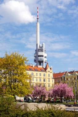  Zizkov television tower -  Jiri z Podebrad square, Vinohrady district, Prague, Czech republic