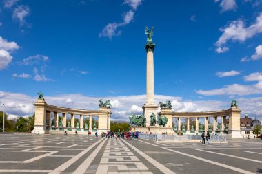 Millennium Monument on the Heroes' Square, Budapest, Hungary, Europe - one of the most-visited attractions