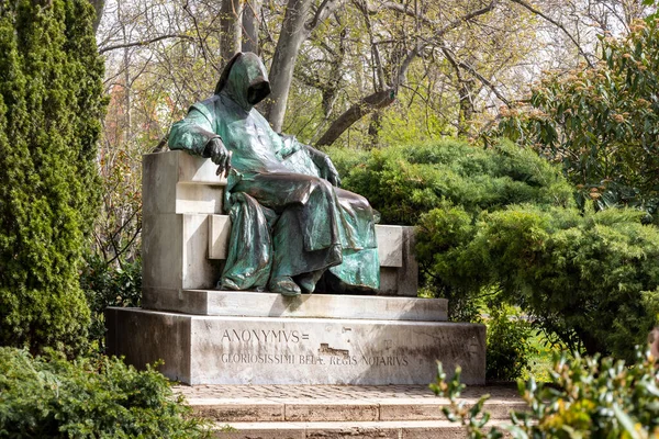 Anonym Staty Vajdahunyad Slott Stadsparken Budapest Ungern Europa — Stockfoto