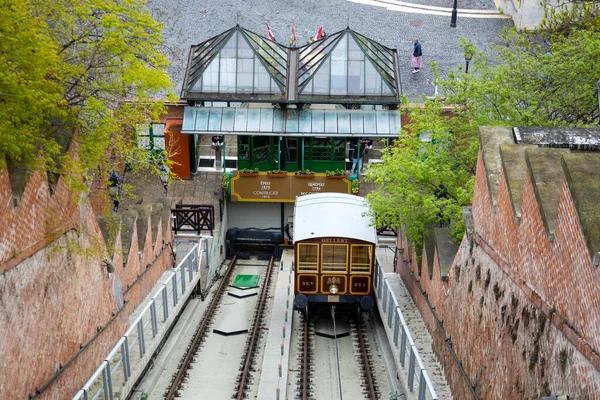 Historical Funicular Buda Castle Budapest Hungary Europe — Stockfoto