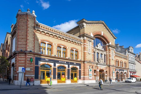 Historical Market Hall Batthyany Ter Budapest Hungary Europe — Zdjęcie stockowe