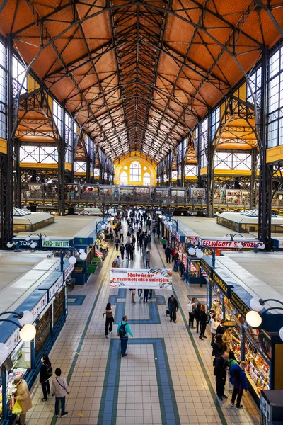 Famoso Histórico Central Market Hall Budapeste Hungria Europa — Fotografia de Stock