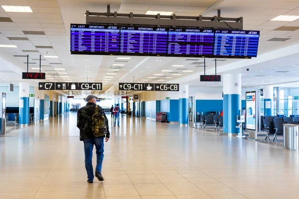 Prague Czech Republic April 2022 Міжнародний Аеропорт Вацлав Гавел Ружин — стокове фото