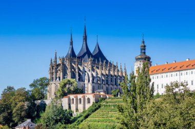 gothic cathedral of St. Barbara and baroque Jesuit college, Central Bohemia, Kutna Hora, Czech republic, Europe