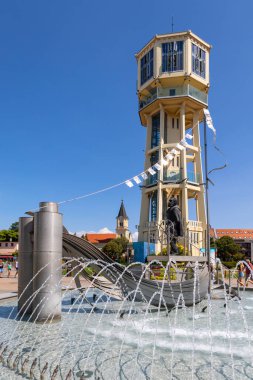water tower, Siofok town recreation area, Balaton lake, Hungary, Europe