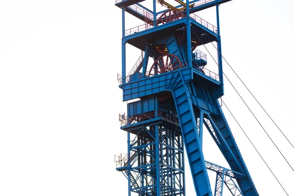 Elevator Hoist Shaft Black Coal Mine Coal Mine Hoist Sky — Stock Photo, Image