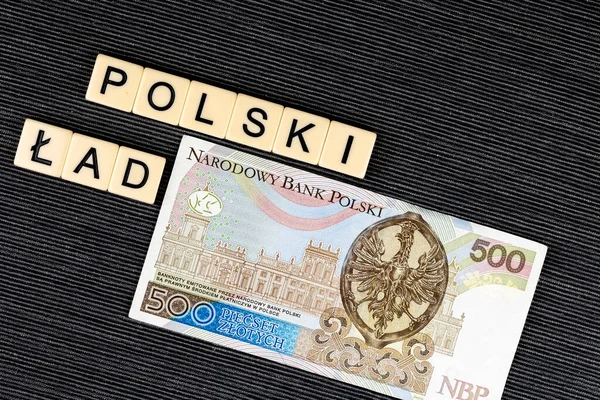 Phrase Polski Lad Traduit Par Ordre Polonais Nombreux Billets Polonais — Photo