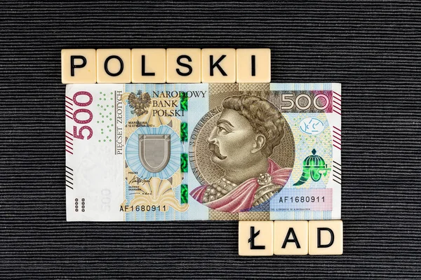 Phrase Polski Lad Traduit Par Ordre Polonais Nombreux Billets Polonais — Photo