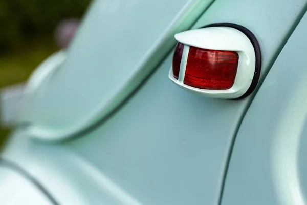 Rear Lamp Green Restored Classic Car Photo Taken Natural Light — стоковое фото