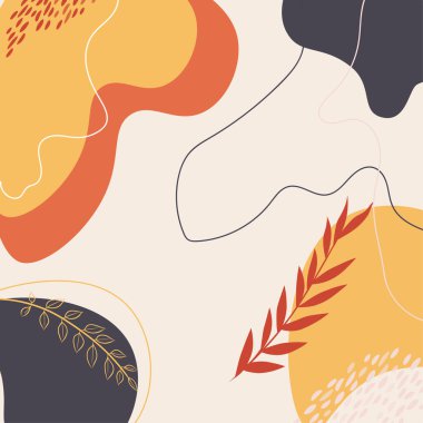 Soyut çiçek arkaplanı, her amaç için harika bir tasarım. Sonbahar manzarası. Bahar çiçeği vektör illüstrasyonu. Sanat arkaplan şablonu ögesi.