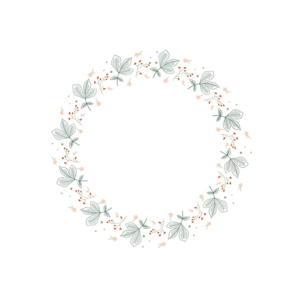 Floral frame in sketch style on white background. Floral sketch. Vintage frame logo. Hand drawn. Line icon. Line art. Vector design. — Stock Vector