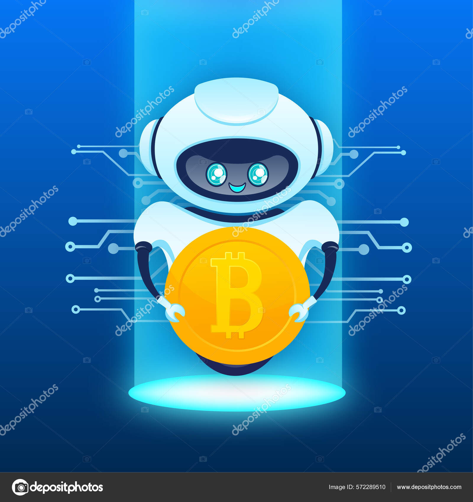 交易机器人。证券交易概念。人工智能。摘要背景图库矢量图©ann_isme 572289510