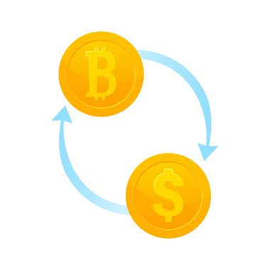 Şifreli para değişimi. Bitcoin değişimi. Dijital para. Dijital banka