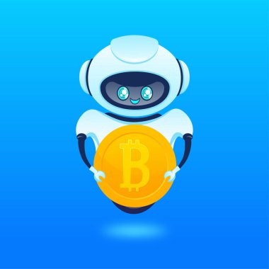 Robot ticareti. Borsa konsepti. Yapay zeka. Soyut arkaplan