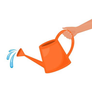 Düz sanat tarzında sulama kutusu. İzole vektör çizimi. Yatırım kavramı.