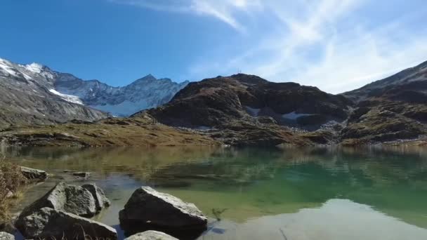Uložení Přírodního Prostředí Vysokých Hor Uprostřed Národního Parku Hohe Tauern — Stock video
