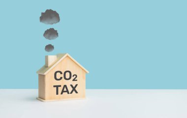 carbon tax and  business management concepts.ecology or environmental protection