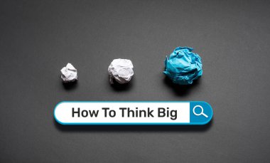 How to Think big creativity and inspiration concepts. clipart