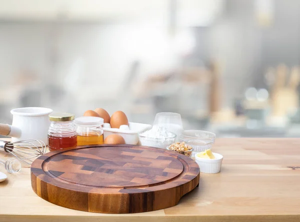 Cozinhar Alimentos Pequeno Almoço Padaria Com Ingrediente Espaço Cópia Pano — Fotografia de Stock