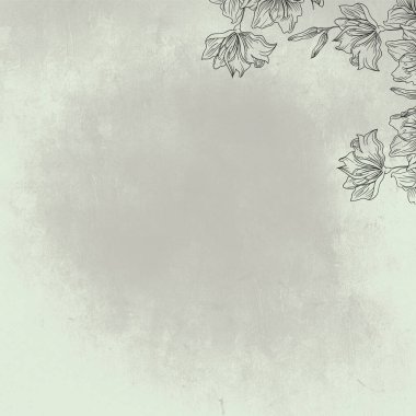 arkaplan çiçekli eski beton duvar